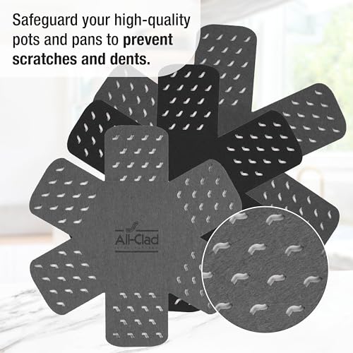 All-Clad Set - 3 Pot & Pan Protectors/2pc Silicone Grips/Dish Drying Mat - size: Pot Protectors and Grip Set (8-Piece)