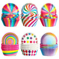 Chengu 600 Pieces Rainbow Paper Cupcake Liners for Baking
