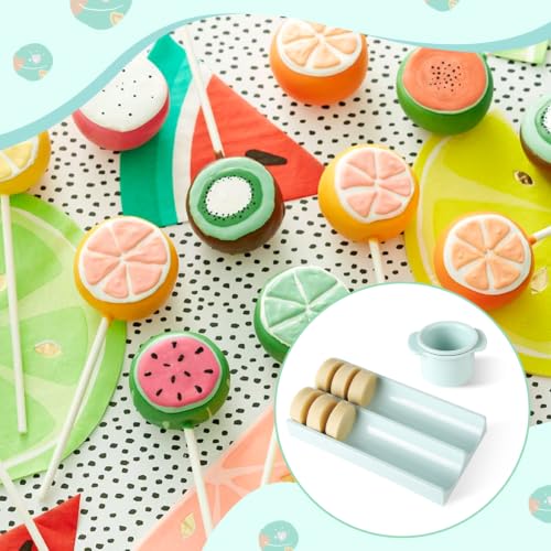 MITCHENIFY Round Cake Pop Mold with Tray, Cake Pop Cutter and Pusher
