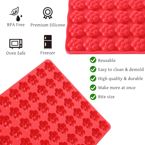 Flower Candy Molds 70 Cavity Silicone Chocolate Molds with Scraper