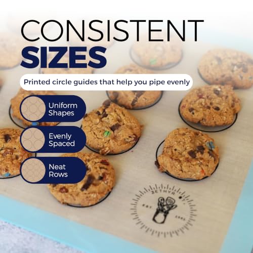 Silicone Baking Mats, Cookie Baking Mats, Half Sheet Reusable Pack of 4 - color: Cookie Baking Mats Blue, size: 1/2 Size Pack of 4