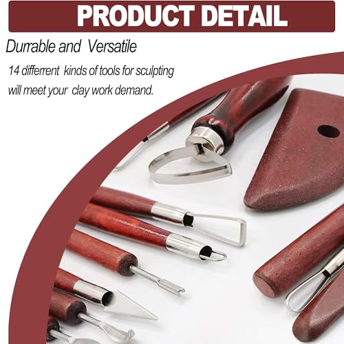 LINPHCEY 35-Piece Clay Sculpting Tools Set Perfect for Polymer Air Dry Modeling Clay Beginners & Professionals Ideal for DIY Pottery & Ceramics Tools for Clay Sculpey Sculpting & Crafting - color: 35PCS/SET