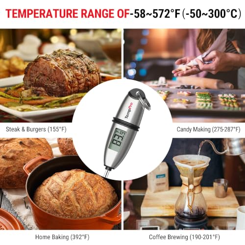 TempPro TempSwift 1 Sec Digital Food Thermometer for Kitchen Cooking - size: Digital