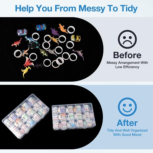 Bead Plastic Storage Organizer Box 2 Pack 15 Grids Adjustable Dividers - color: Clear-15 Grids*2