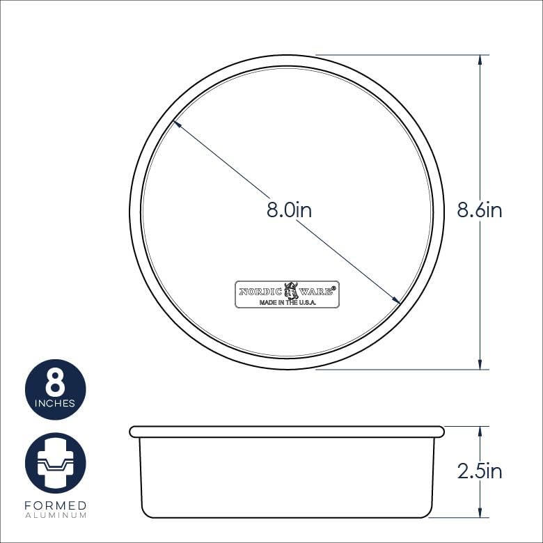 Nordic Ware Naturals Round Cake Pan, 8-Inch - size: 8 inches