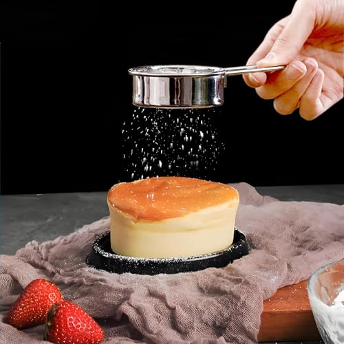 Mini Stainless Steel Flour Sifter 4.33" Fine Mesh Baking Sieve with Handle