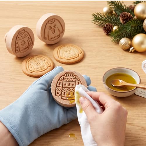 3 Set Ugly Sweater Cookie Stamps, 2.5" Springerle Molds - style: Ugly Sweater