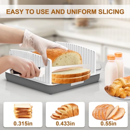 13″Adjustable Width and Thicknesses Bread Slicer for Sourdough rounds - style: Wide Adjustable Bread Slicer