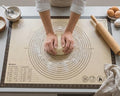 Silicone Pastry Mat with Measurements, 26 x 16 Inch Extra Thick Non-Slip Nonstick Large Baking Mat for Dough Rolling, Kneading, Fondant and Pie, Gray - color: Gray, size: 26"L x 16"W