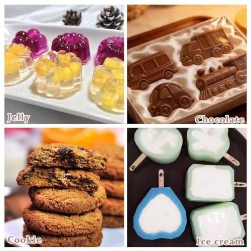 Airssory 2 pcs Transportation Theme Silicone Fondant Molds Train Car Truck Bus Vehicle Traffic Moulds for DIY Cake Chocolate Pudding Jelly Candy Resin Crafts Candle Home Decor - color: Silicone Fondant Molds Train - 2 pcs