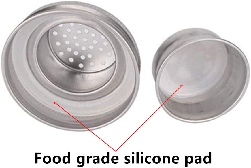 Strainer Shaker Lid for Mason Jars Spice Dispenser Replacement lids 2 Pack