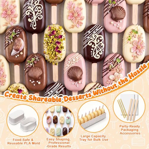 3.6in Cakesicle Cutter with 9in Tray Cakesicle Mold Set - color: White, size: 3.6in, style: Single Slot