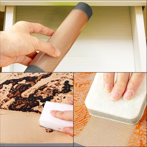 Silicone Baking Mat, 3 Pack Reusable Baking Mat, Non-Stick, Food Safe Silicone Mats for Baking, Oven Baking Sheet for Making Cookies, Macaroons, Bread(Grey 0.7mm) - color: Gray