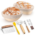 TeamFar Sourdough Bread Baking Supplies, 9" Round & 10" Oval