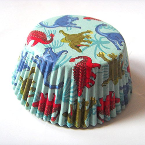 Dinosaur birthday Paper Muffin Cupcake Liners case Baking Cups 100 pcs,Standard Size 2x1.25inch (dinosaur) - color: dinosaur