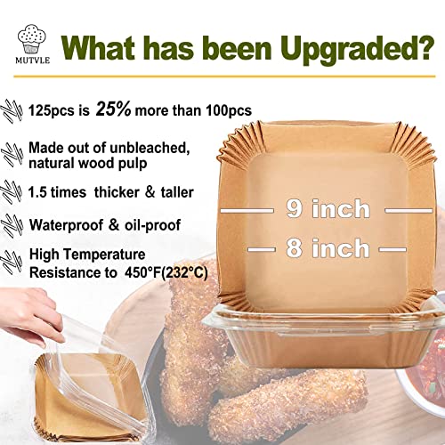 Large Air Fryer Disposable Paper Liners Square 9 Inch for 5-8QT Air fryer - size: 9''Square