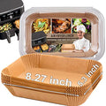Air Fryer Liner Rectangular for Ninja Foodi Dual Basket 8QT 10QT - size: 8.6"x5.5" Rectangle 125 pcs