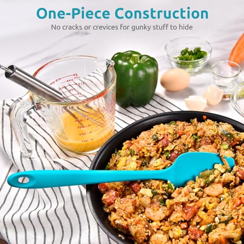 U-Taste Silicone Spoon Spatula Set of 3, 600°F Heat Resistant, Marrs Green