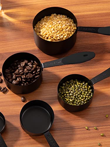 JOYHILL Measuring Cups and Spoons Set 304 Stainless Steel 10-Piece - color: i)Black-Black