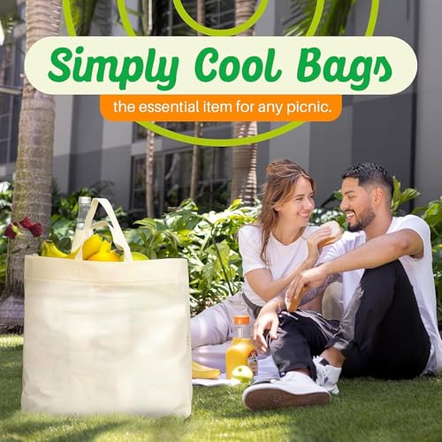 Simply Cool 400 Pack Reusable Grocery Bags, Medium Tote Bags Bulk, Cream - color: Cream, size: 400 Pack - Medium Bags