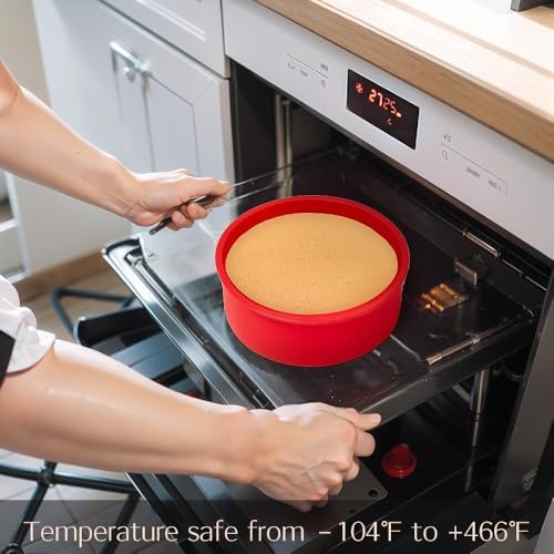 saphe 10 Inch round Cake Pans (2Packs) - Non-Stick Mini Round Baking Pans, Silicone Cake Molds for Small Layer Cakes and Desserts (10 inch) - size: 10 inch