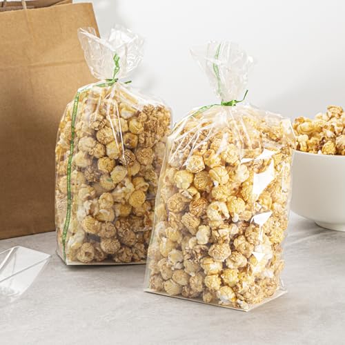 Resturantware Plastic Gusset Bags 100 Count 5" x 3" x 12" Wicker Dispensing Bottom Gusset Clear Plastic Bags Heat Sealable For Sourdough Bread Cookies Pastries Rolls For Home Bakers And Bakeries - size: 5" x 3" x 12" - Wicker Dispensing