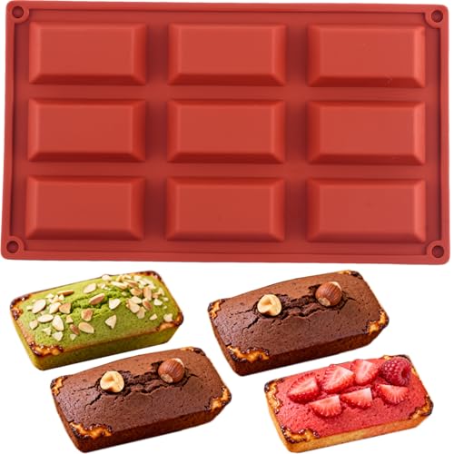 9 Cavity Trapezoid Blocks Silicone Candy Molds - color: Style C