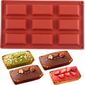 9 Cavity Trapezoid Blocks Silicone Candy Molds - color: Style C