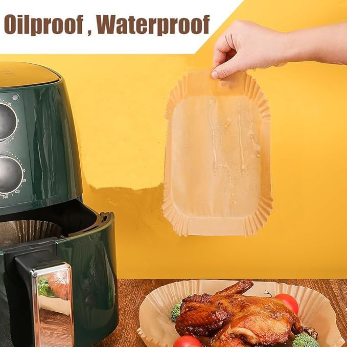 M-bestl 250 Pcs Air Fryer Liners Disposable for Dual Basket 4-10QT - size: Rectangle-250pcs