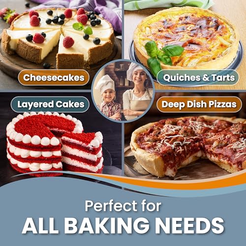 Spring Form Pan for Cheesecake, 9 Inch with Leakproof Silicone Sleeve
