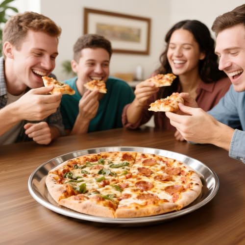 Pizza Pan for Oven, 3PCS Stainless Steel Pizza Pans(13.5 & 12 & 10 Inch) - size: 3-piece sets in 3 sizes