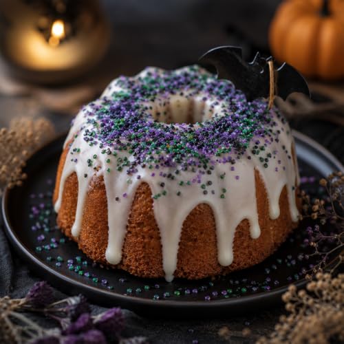 Twisweet Halloween Sprinkles 150g, Edible Purple Green Black Sanding Sugar - color: Purple, Black, Green