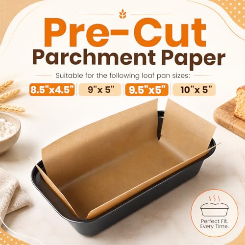 100 Pcs Loaf Pan Liners, Non-Stick Bread Pan Liners - color: 100 Pcs Loaf Pan Liners