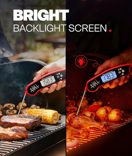 Meat Thermometer Digital, Food Thermometer for Cooking, Red, 2 Pack - color: Red-2 Pack