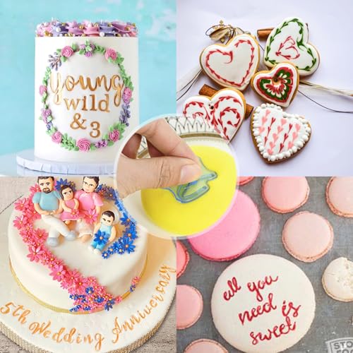 66PCS Alphabet Number Cake Stamps, 0-9 Number Molds for Fondant Cake Cookies, Upper and Lower Case A-Z Characters Shapes Stamps Set for Sugar Chocolate DIY Cake Baking Decoration