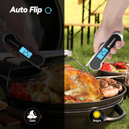 0.5 Sec Instant Read Meat Thermometer Digital for Cooking, White - color: White