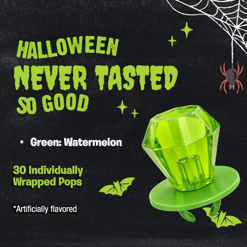 Ring Pop Green Watermelon Halloween Lollipop, 30 Count, Party Favors - size: 30 Count
