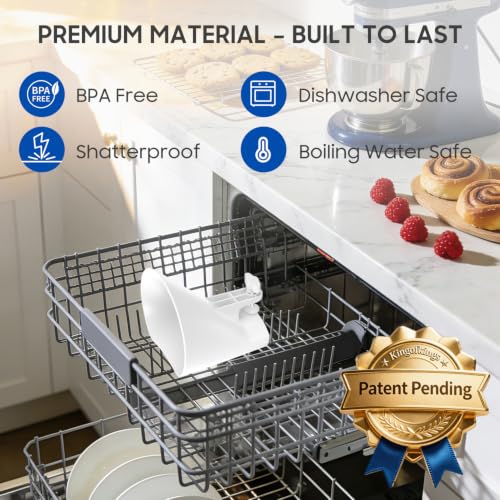 KingofKings Flour Funnel for Kitchen Aid Accessories and Attachments - color: Clear