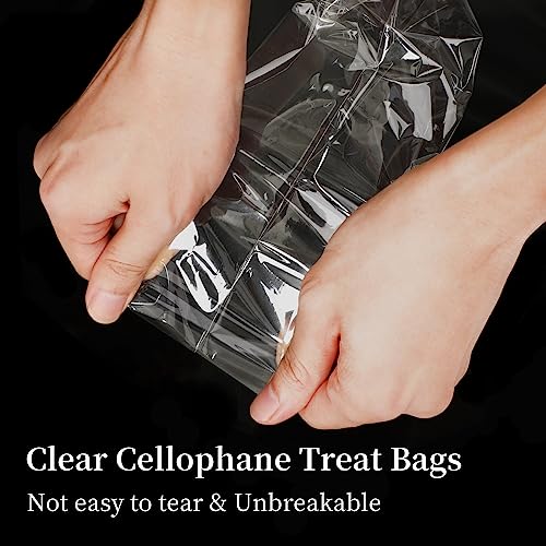 Augshy Cellophane Treat Bags,300Pcs 4x9 Inches Treat Cello Bag for lollipop - size: 4x9 Inches