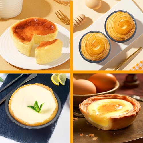 8 Pack Mini Pie Pans, 5 Inch Pie Tins Reusable Round Small Pie Pans, Carbon Steel Mini Tart Pan Nonstick Round Small Pie Tins for Baking Dessert, Fruit Pie and Meat Pie - color: 5-inch Set of 8