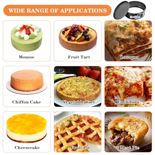 4.8 Inch Mini Springform Pans with Removable Bottom for Baking, Round,8 Pcs