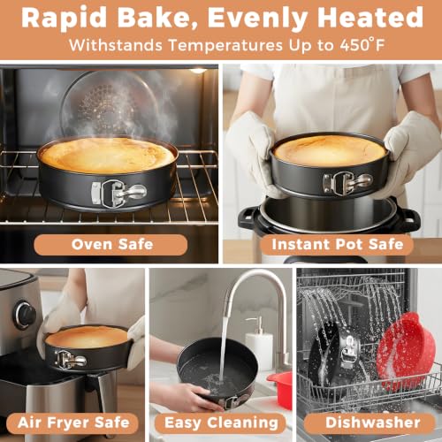 Springform Pan 9 Inch Spring Form Pan for Cheesecake with Protector