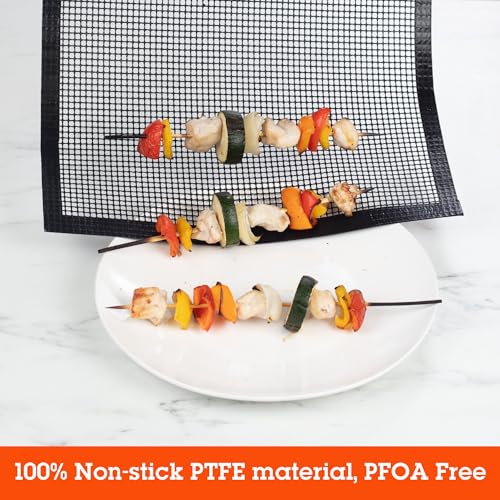 Camerons Grilling Mesh, Heavy Duty Non Stick Reusable Sheet, 13x18", 2 Pack