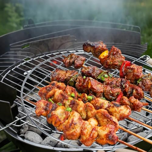 2 Pack Round Barbecue Rack Net 7.48-inch Stainless Steel