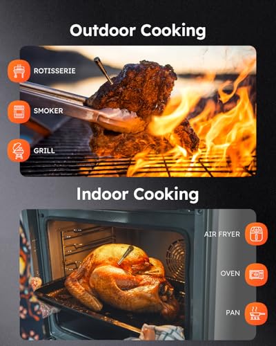 Wireless Meat Thermometer Digital, Smart Bluetooth Instant Read, Grey - color: Matte Ash
