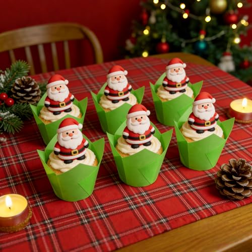 St. Patrick's Day 250Pcs Tulip Cupcake Liners,Parchment Paper Cupcake Liner - color: Green