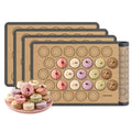 Macaron Baking Mat Silicone Non Stick, Half Sheet Reusable Pack of 4 Gray - color: Macaron Baking Mats Gray, size: 1/2 Size Pack of 4