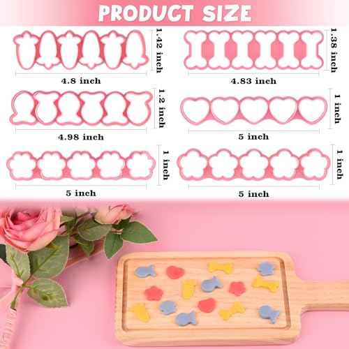 HUAKENER Mini Cookie Cutters - Biscuit Molds, Cute Cookie Cutter Set