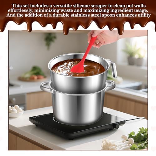 304 Stainless Steel Double Boiler with Spatula and Spoon