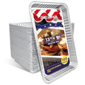 BIEAMA 100 Pack Aluminum Pans 9" x 13" Quarter Size Disposable Foil Pans - size: 13" × 9" 100PACK